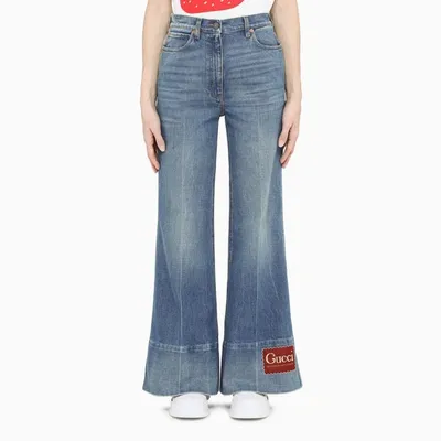 Gucci Logo-patch Flared Jeans