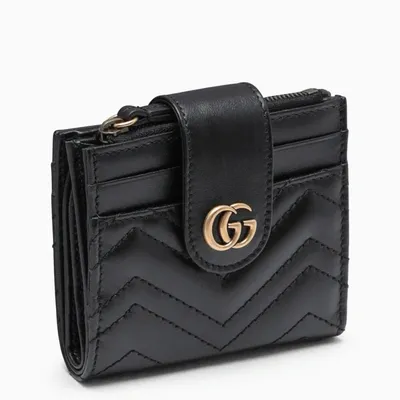 Gucci Black Gg Closure Small Wallet