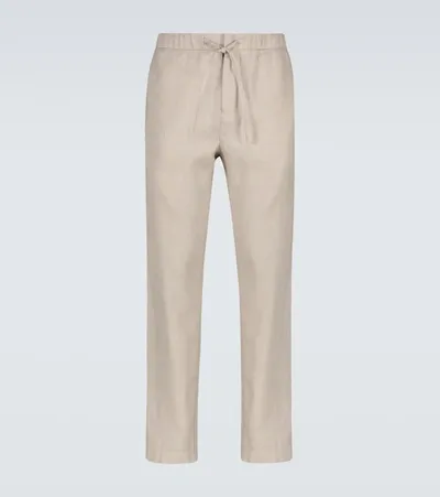 Frescobol Carioca Oscar Drawstring Chino Trousers In Neutrals