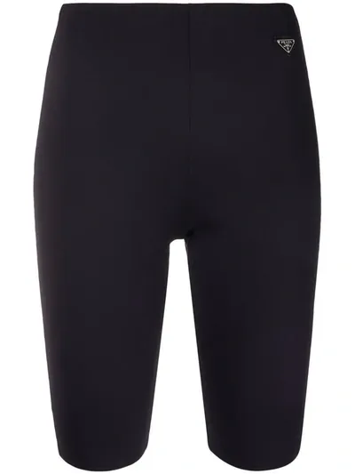 Prada Cycling Jersey Shorts In Black