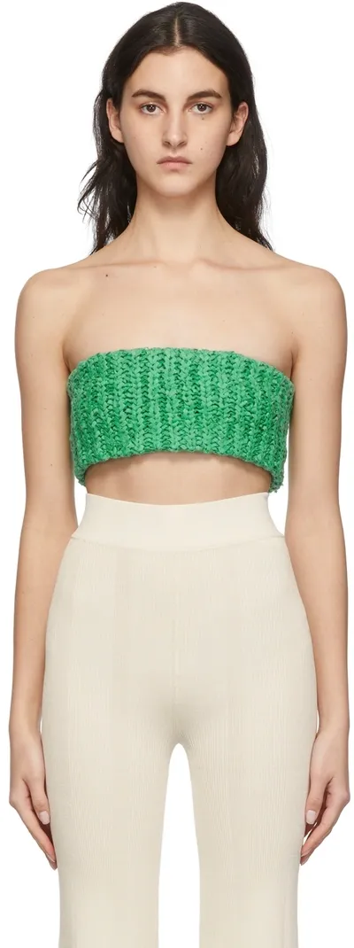 Remain Birger Christensen Green Knitted Bandeau Top