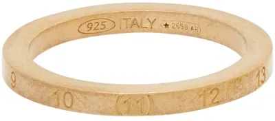 Maison Margiela Gold Slim Numbers Ring In Metal