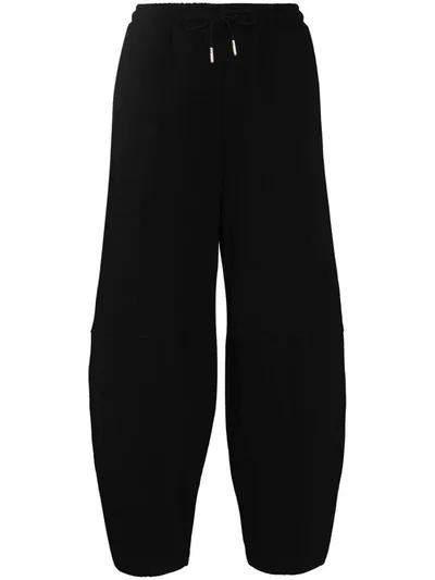 Ninety Percent + Net Sustain Organic Cotton-jersey Track Pants In Black