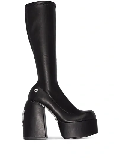 Naked Wolfe Spice 140mm Platform Boots In Black