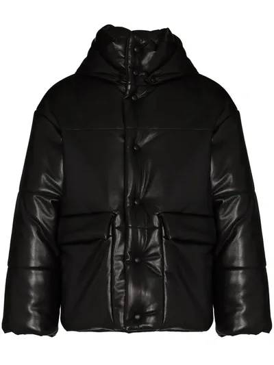 Nanushka Hooded Padded Jacket In Black