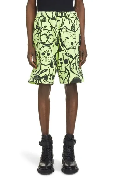 Givenchy X Chito Graffiti Graphic Sweat Shorts In Multi