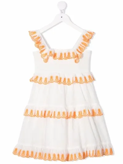 Zimmermann Kids' Little Girl's & Girl's Tropicana Scallop Tiered Dress In White