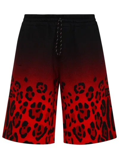 Dolce & Gabbana Bermuda With Leopard Print In Multi