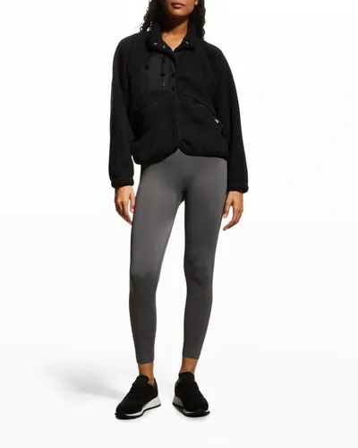 Fp Movement By Free People Hit The Slopes Fleece Jacket In Black