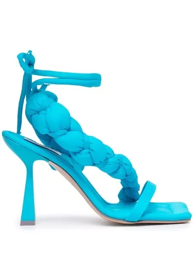 Sebastian Milano Womens Light Blue Leather Sandals