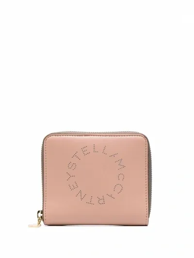 Stella Mccartney Portafoglio Zip In Nude & Neutrals