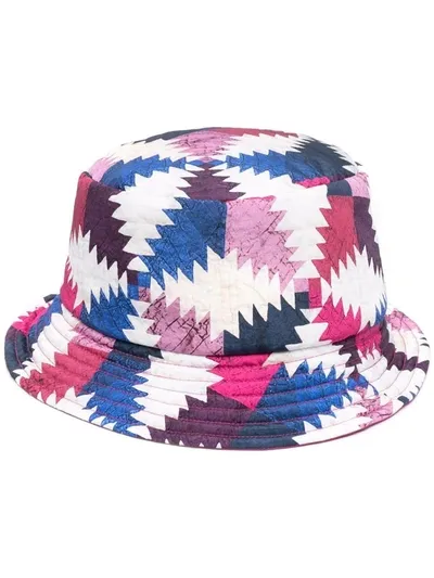 Isabel Marant Colour Block-print Bucket Hat In Multi