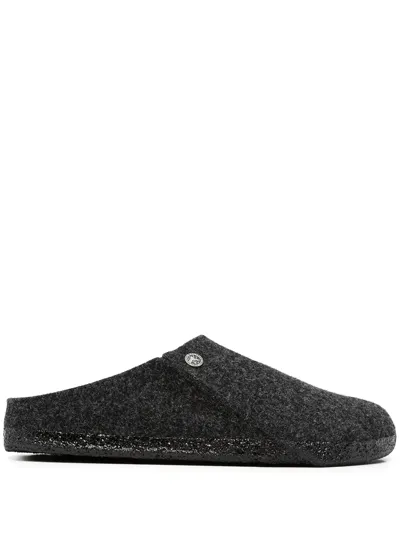 Birkenstock Zermatt Wool Felt Slippers In Black