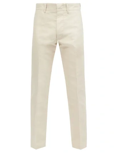 Tom Ford Japan Cotton Tailored Trousers In Neutrals