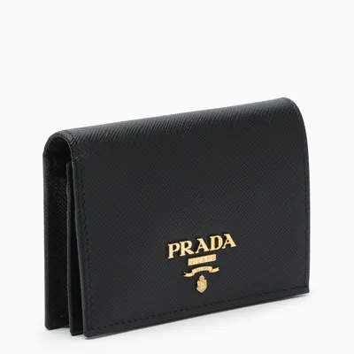 Prada Black Saffiano Leather Small Wallet