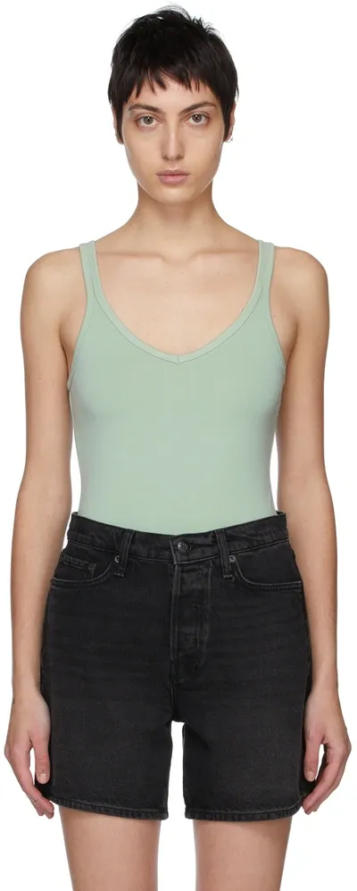 Rag & Bone Green Archetype Roxie Bodysuit In Sage