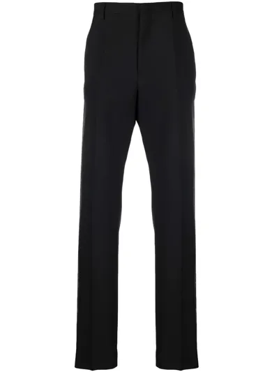 Valentino High-waisted Straight-leg Trousers In Black