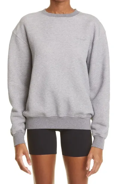 Off-white Diag-print Crew-neck Sweatshirt In Melange Grey