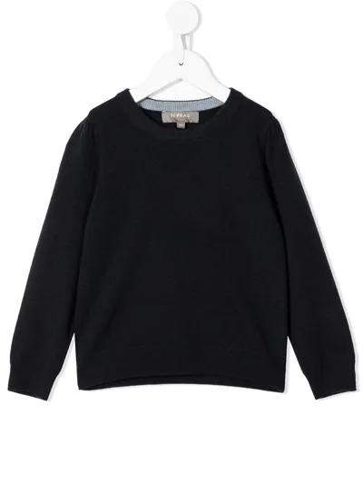 N•peal Kids' Organic Cashmere Sweatshirt In Blue