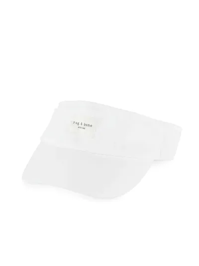 Rag & Bone Addison Logo Recycled Visor In Antique White