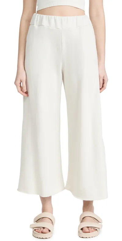 Sprwmn Culotte Sweats In Vintage White