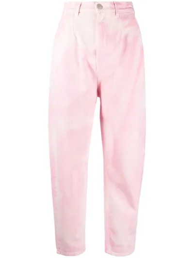 Twinset Tie-dye Tapered Trousers In Rosa