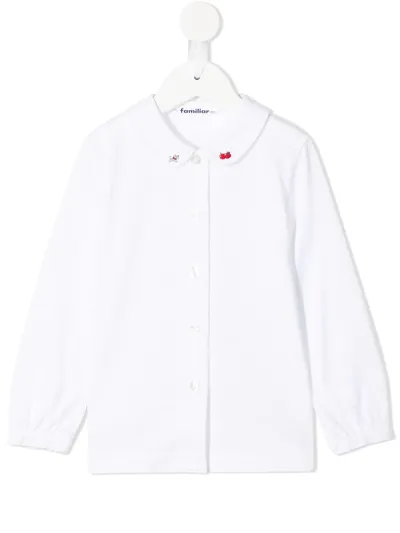 Familiar Kids' Peter Pan-collar Shirt In White