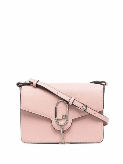 Liu •jo Logo Plaque Shoulder Bag In Rosa