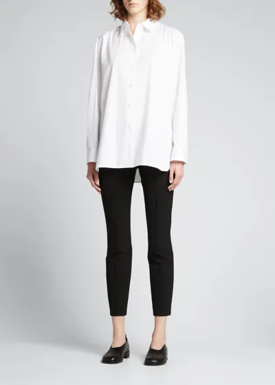 The Row Sisilia Oversized Poplin Shirt In Optic White