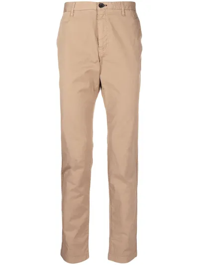 Ps By Paul Smith Mid-rise Slim-fit Chinos In 褐色