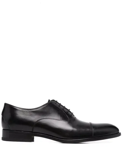 Fratelli Rossetti Polished-leather Lace-up Brogues In Black