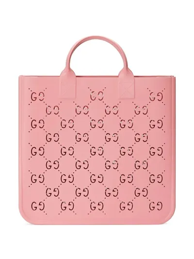 Gucci Cut-out Gg Shopping Bag In Rosa