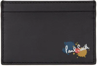 Paul Smith Black Paint Splatter Card Holder