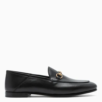 Gucci Black Leather Horsebit Loafer