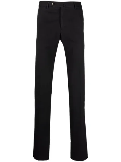 Pt01 Mid-rise Slim-cut Chinos In Schwarz