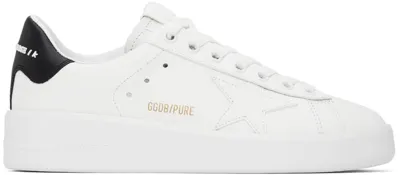 Golden Goose White Purestar Leather Sneakers