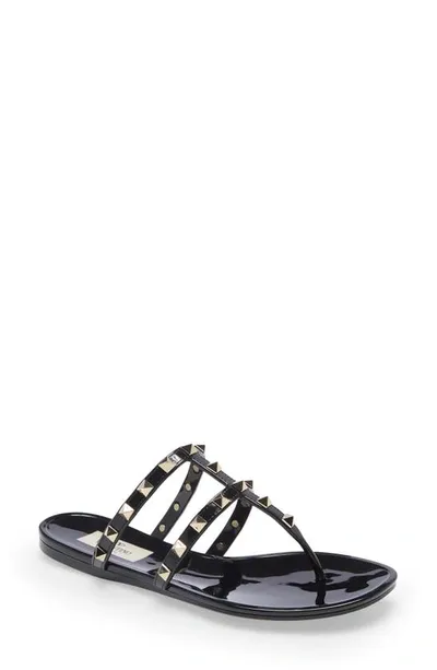 Valentino Garavani Garavani Rockstud Slip-on Sandals In Black