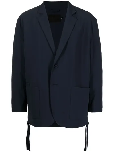 Off Duty Role Single-breasted Padded Blazer In Blue