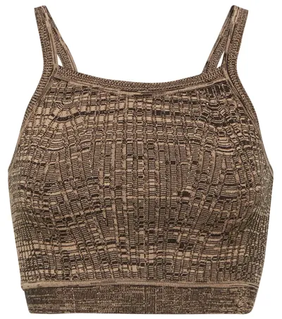 Live The Process Marl Sports Bra In Brown