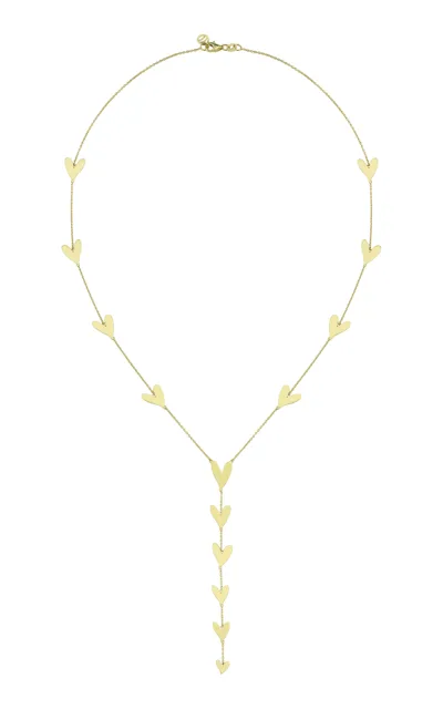 Charms Company Women's Be Mine 14k Yellow Gold Heart Station Y-necklace