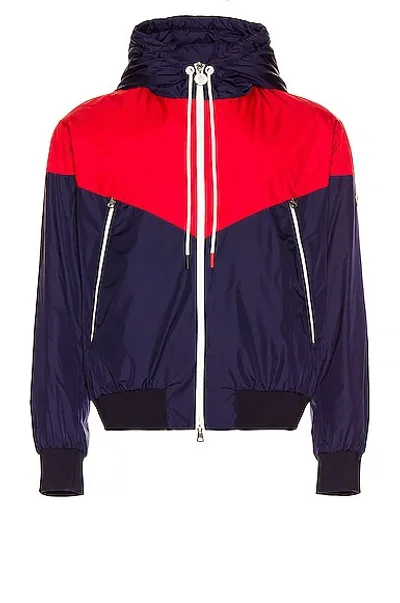 Moncler Bukret Colour-blocked Shell Hooded Jacket In Multi