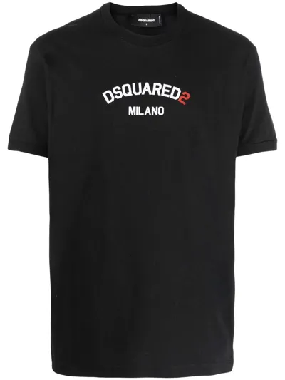 Dsquared2 Logo-print Short-sleeve T-shirt In Black