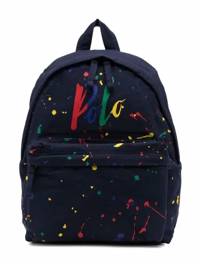 Ralph Lauren Kids' Paint Splatter Backpack In Blue