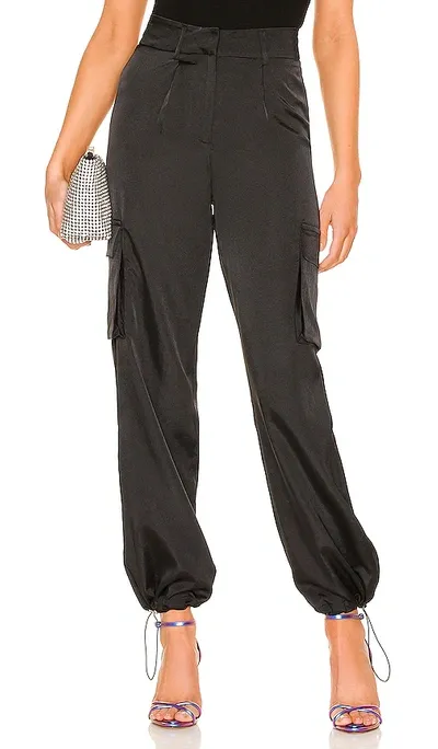 Superdown Seleste Drawstring Jogger Pant In Black