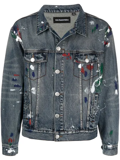 God's Masterful Children Artist Denim Jacket In Blue