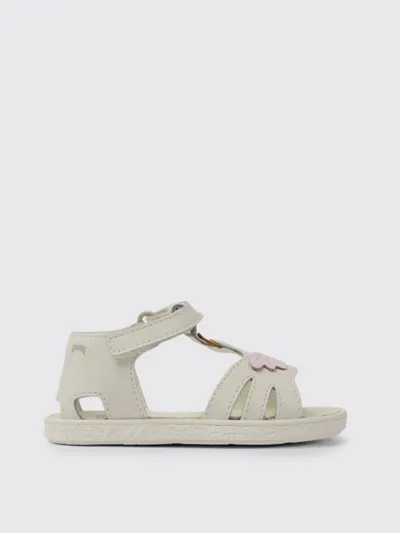 Camper Kids' Miko  Sandals In Calfskin In White