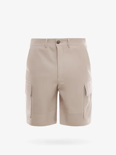 Dfour Leather Bermuda Shorts - Atterley In Neutrals