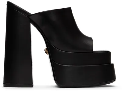 Versace 165mm High-heel Platform Mules In Black