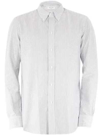 Salvatore Piccolo White And Blue Striped Shirt - Atterley