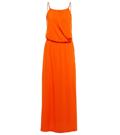 Heidi Klein Braid-trimmed Maxi Dress In Orange